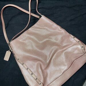 Spring Pink Leather Coach Bag